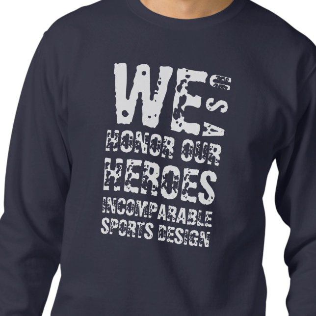ISD Men's We Honor Our Heroes Crewneck Lång Ärmad Tröja (Skapare uppladdad)