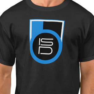 ISD Svart Blå Vitt Streetwear Urban  T Shirt