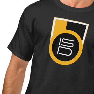 ISD Svart Guld Retro Streetwear Urban  T Shirt