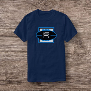 ISD Unisex Blå Vit Logotyp I T-Shirt
