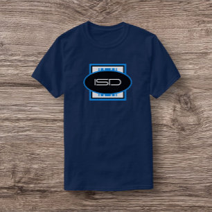 ISD Unisex Blå Vit Logotyp T-Shirt
