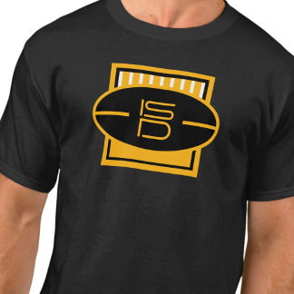 ISD Unisex Svart & Guld Fotboll T-Shirt