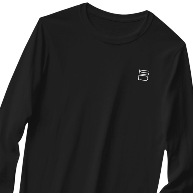 ISD Unisex Vit Logotyp Basic Långärmad T-Shirt (Skapare uppladdad)