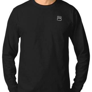 ISD Unisex Vit Logotyp Basic Långärmad T-Shirt