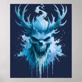 Isdemon Vattenfärgposter Poster