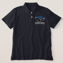 ISE Women's Navy Blue Polo Shirt