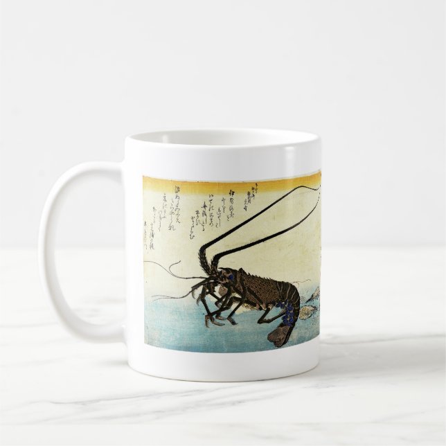Iseebi & Ebi - Kräftor (Spiny Lobster) och räka Kaffemugg (Vänster)