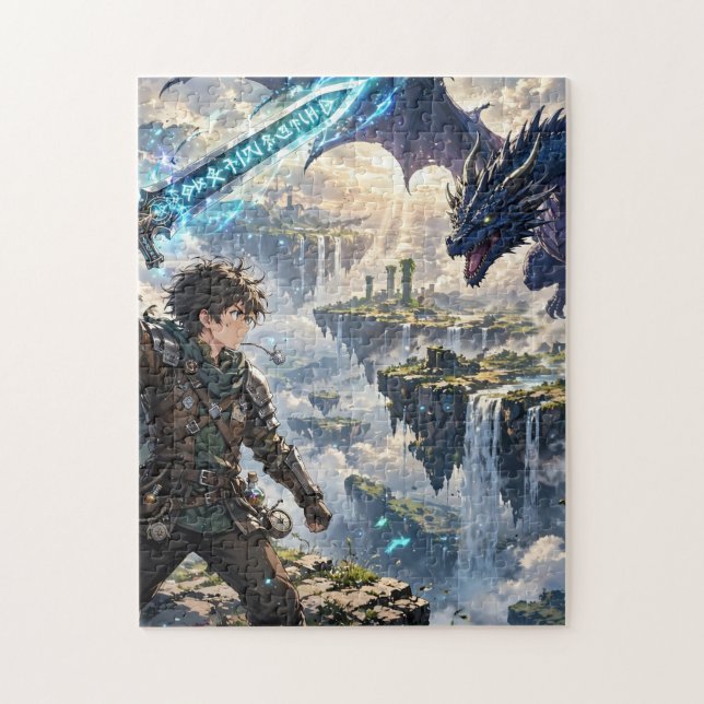 Isekai Hjälte vs Himmel Draken Pussel (Vertikal)