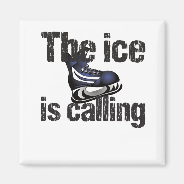 Isen kallar hockey magnet (Framsidan)