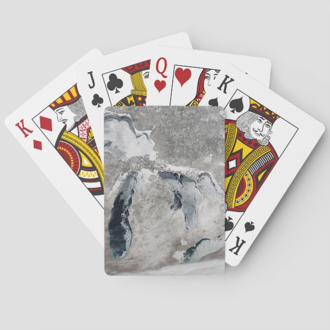 Iset på Underbara Sjöar, Förenade Stater. Casinokort (Baksidan)