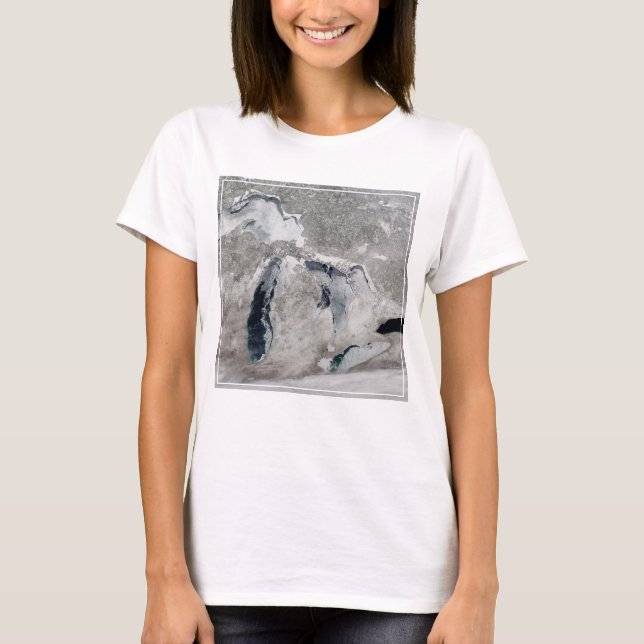 Iset på Underbara Sjöar, Förenade Stater. T Shirt (Framsida)