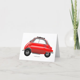 Isetta bubblar bilhälsningkortet tack kort