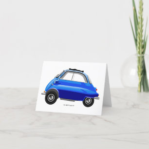 Isetta Bubble-bilkort. Tack Kort