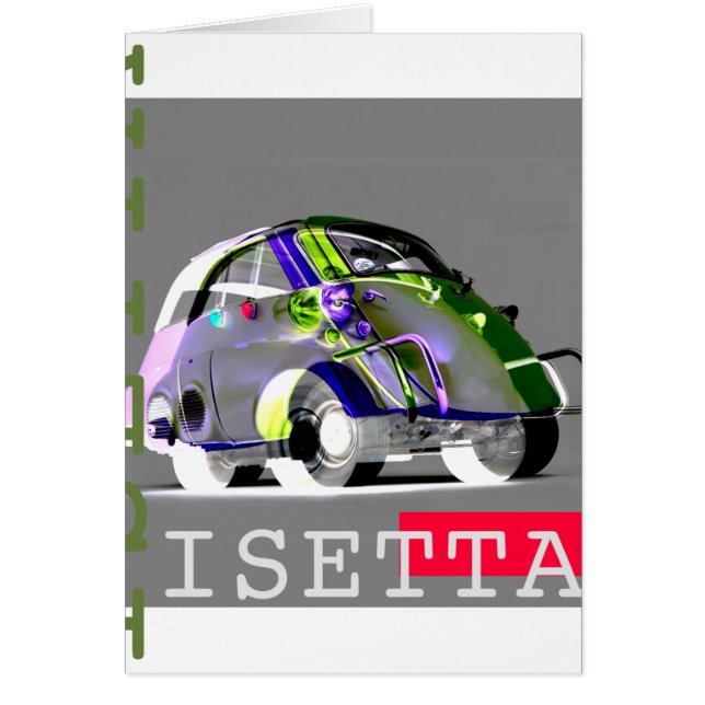 isetta hälsningskort (Framsidan)