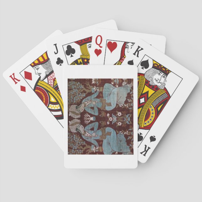 Isfahan stil, persiska, 1700-talet (silke) spel kort (Baksidan)