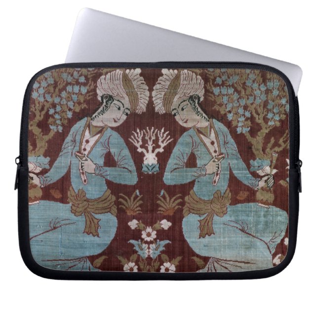 Isfahan stilpanel, perser, 17th århundrade (silke) laptop sleeve (Framsidan)