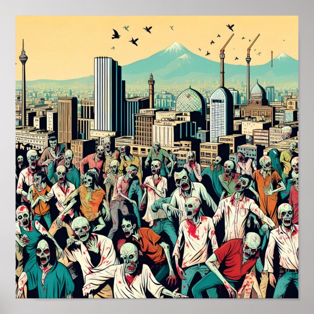 Isfahan with zombies - Persian (iran) design Poster (Framsidan)