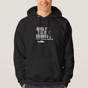 Isfiskare borrar det Isfiske Hoodie