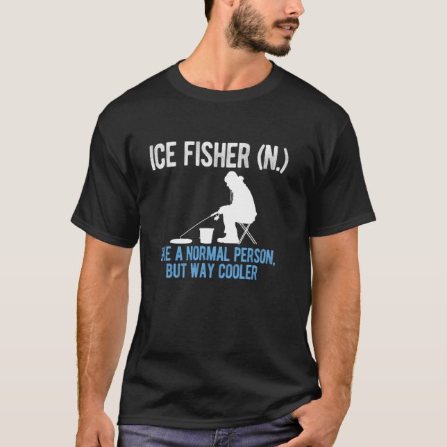 Isfiskare Definition Isfiske T Shirt (Framsida)