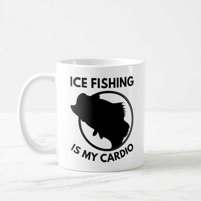 Isfiske är min Cardio Kaffemugg (Vänster)
