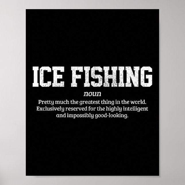 Isfiske Definition Rollig Isfiskare Present  Poster (Framsidan)