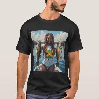 Isfiske Flaggstång Flagga T Shirt