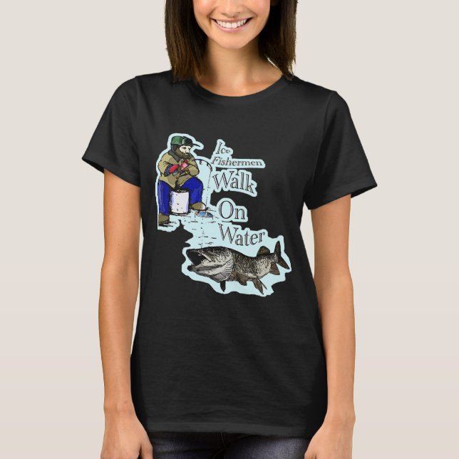 Isfiske gädda t shirt (Framsida)
