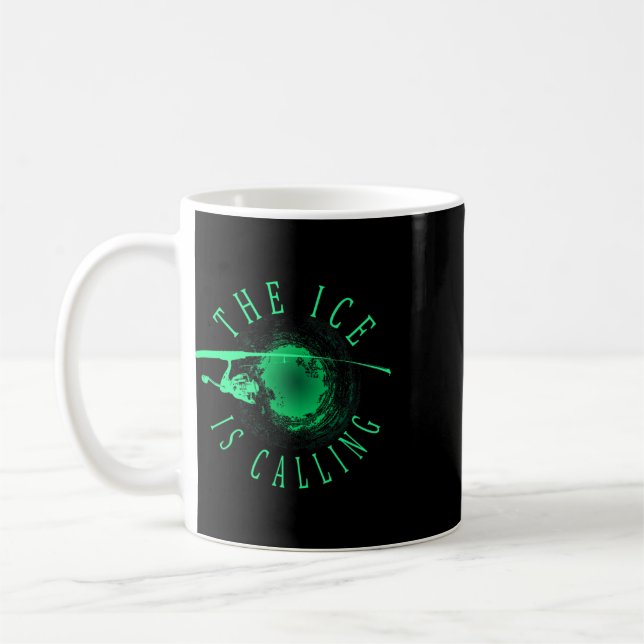 Isfiske - Isen kallar - Isfiskare  Kaffemugg (Vänster)