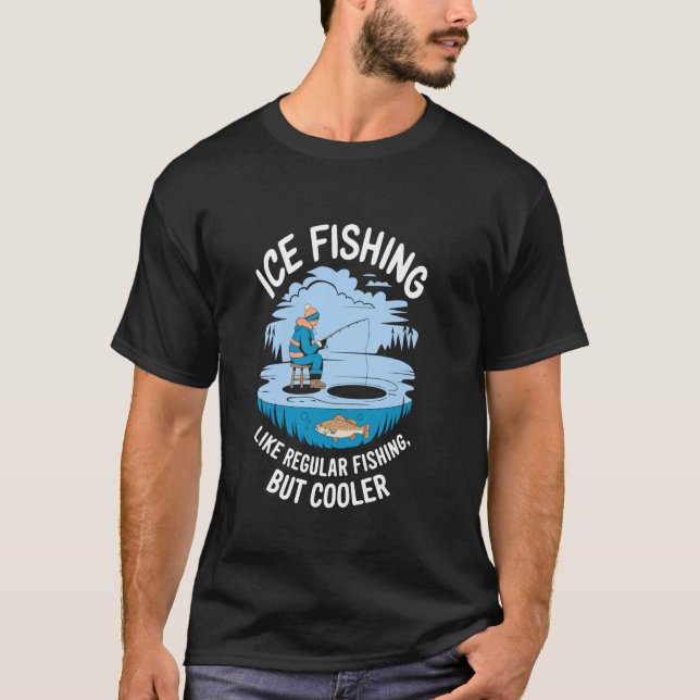 Isfiske Ishåls Fiskdesign För Fiskare Fisk T Shirt (Framsida)