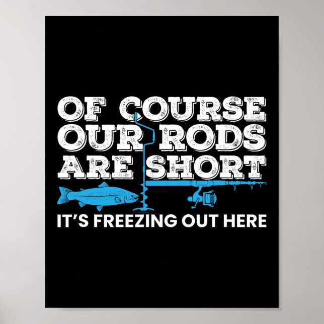 Isfiske korta stavar Vinter Isfiske  Poster (Framsidan)