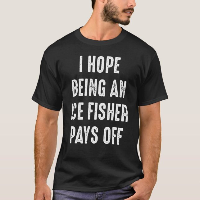Isfiske Lucky Fisherman 19 T Shirt (Framsida)