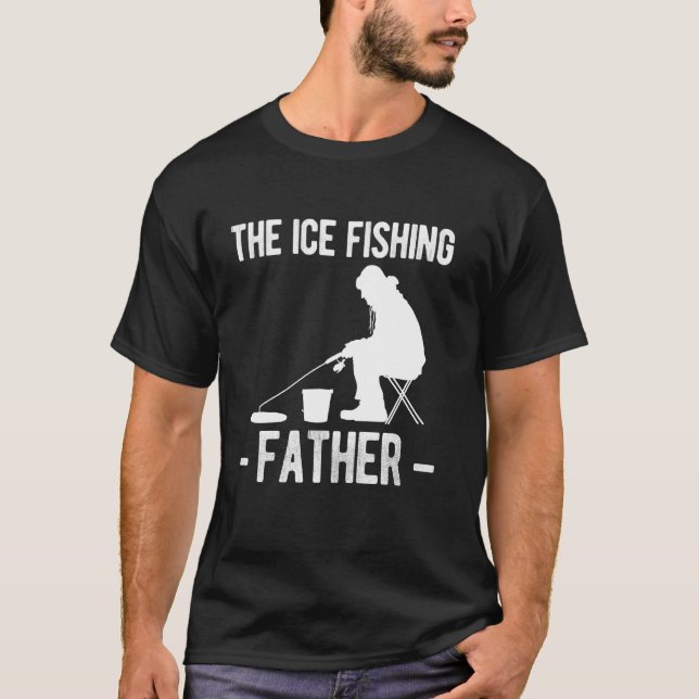 Isfiske Pappa Fars Dag T Shirt (Framsida)
