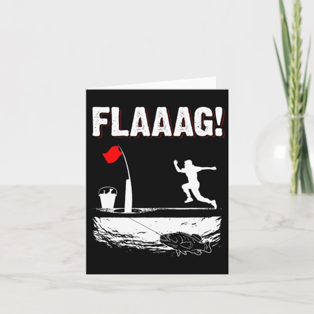 Isfiske Tips Flagga för isfiske Flagga M Kort (Framsida)