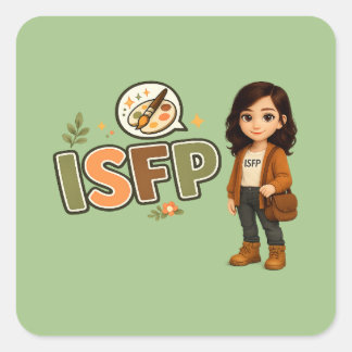 ISFP — A Artista Livre Fyrkantigt Klistermärke