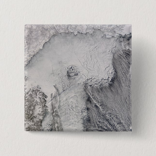 Isgator och molngator i Okhotsksjön Knapp (Framsida)