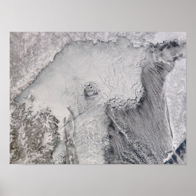 Isgator och molngator i Okhotsksjön Poster (Framsidan)