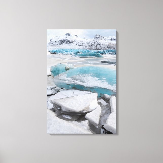 Isglaciala formationer på vintern canvastryck (Framsida)