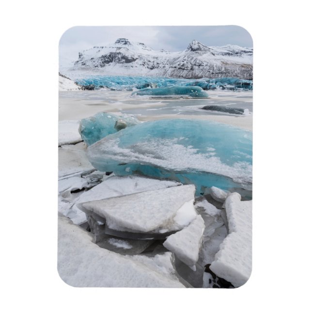 Isglaciala formationer på vintern magnet (Vertikal)