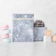 Isglänsande Silver Frost Glitter Vit Glittermönste