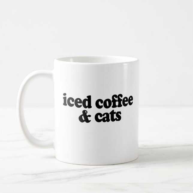 isglass och katter kaffemugg (Vänster)