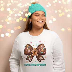 Isglass och Kryddad Gingerbread Coquette Bow T Shirt