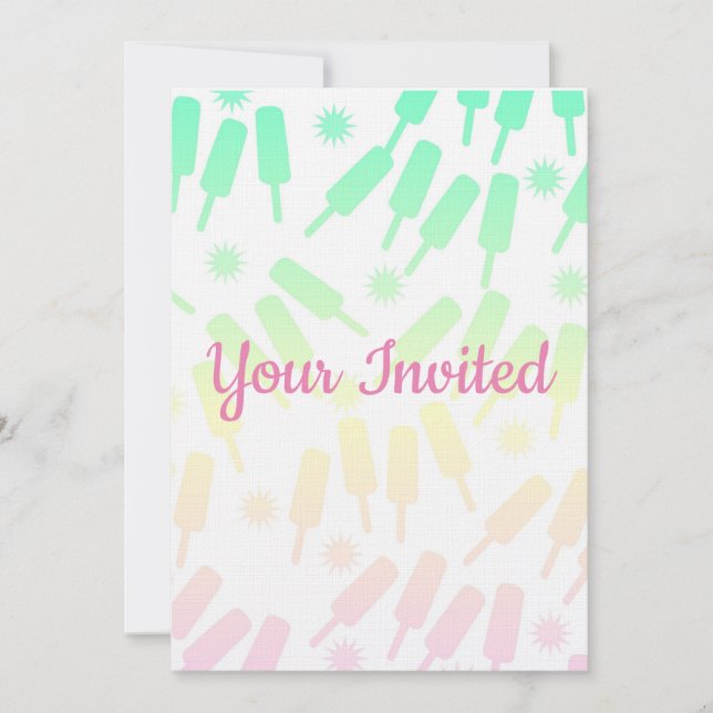 Isglassbarnkalasinbjudan Inbjudningar (Framsida)