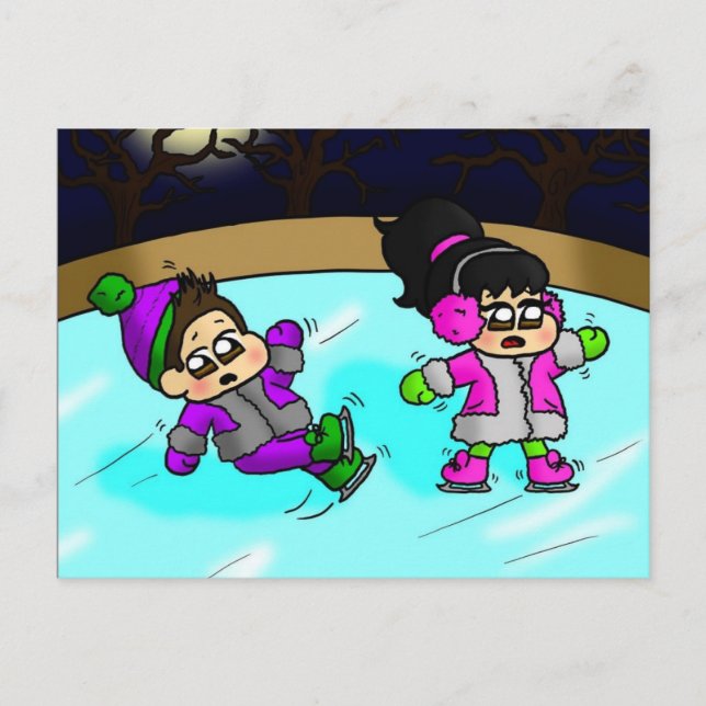 Isglidning Vykort (Framsida)