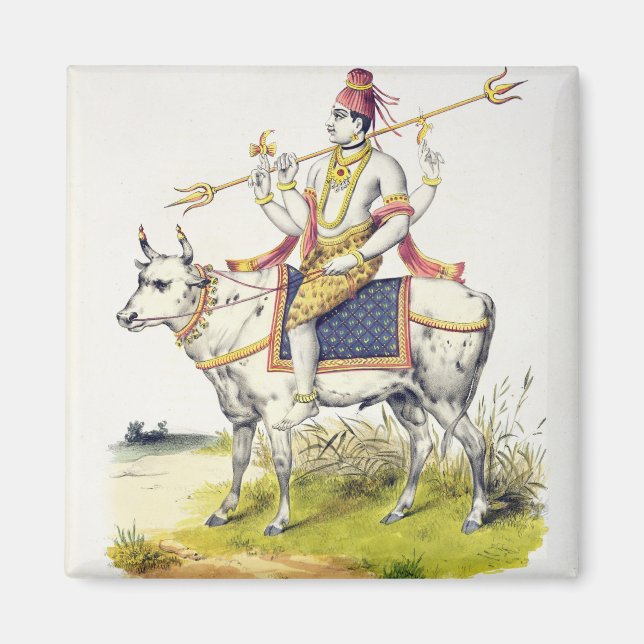 Ishana eller Shiva, graverad av C. de Motte (1785- Magnet (Framsidan)