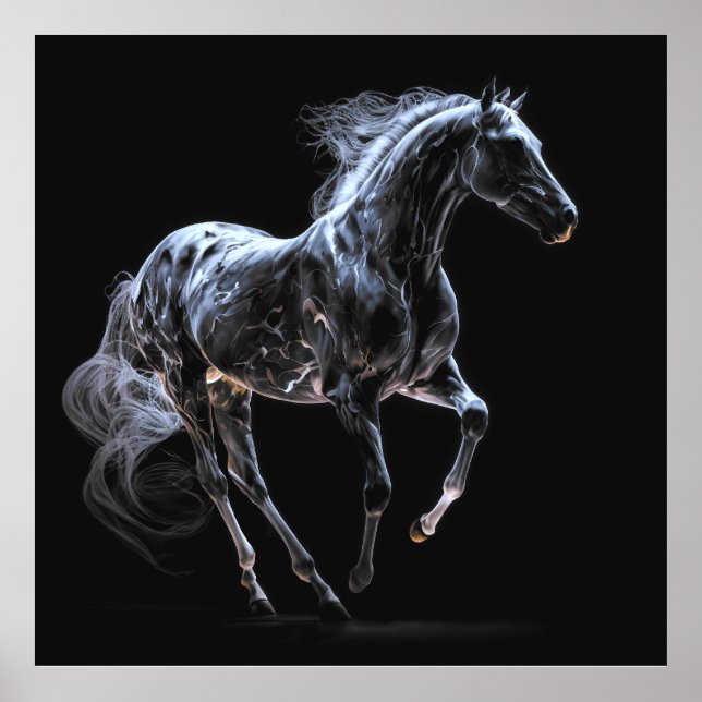 Ishäst, Abstrakt Färg, konsthandling Poster (Framsidan)