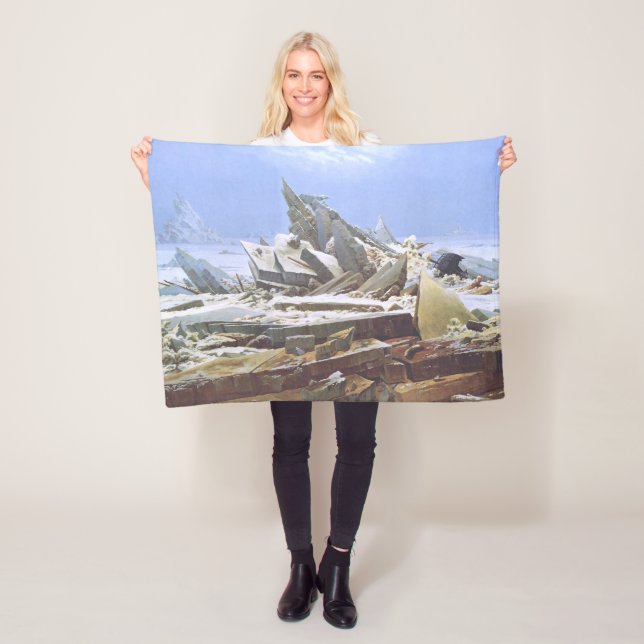 Ishavet (av Caspar David Friedrich) Fleecefilt (På plats)