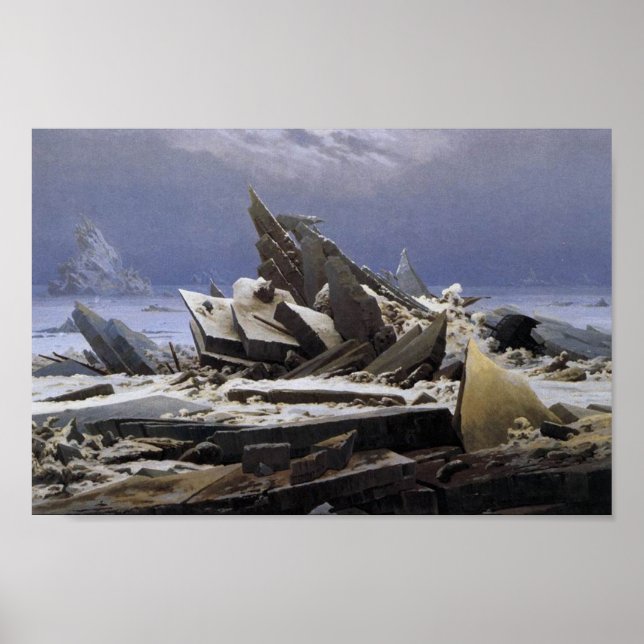 Ishavet av Caspar David Friedrich Poster (Framsidan)
