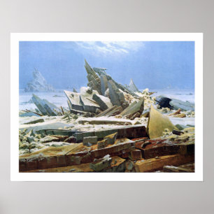 Ishavet - mästerverk - målning av Friedrich Poster