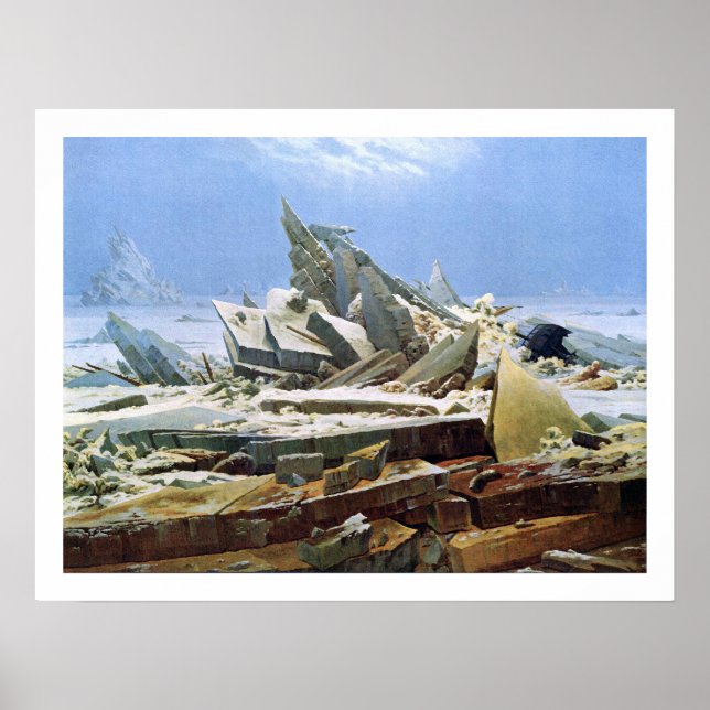 Ishavet - mästerverk - målning av Friedrich Poster (Framsidan)