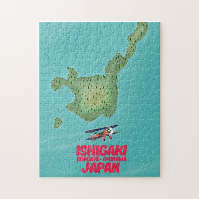 Ishigaki Okinawa, Japan karta Pussel (Vertikal)
